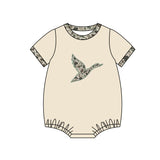 Preorder Samples SR3491 Embroidery Mallard Ducks Camo Baby Boys Romper
