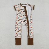 SR3497 Hunting Mallard Ducks Dog Baby Sleepers Footie Romper