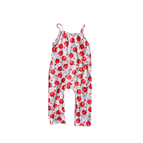Preorder 12.08 MOQ 5 pcs SR3516 Apple Flower Girl's Jumpsuit