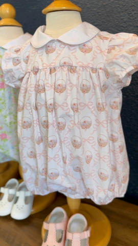 Preorder 12.14 MOQ 5 pcs SR3549 Easter Bunny Egg Bows Cute Baby Girls Romper