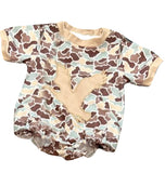 Preorder Samples SR3572 Embroidery Hunting Camo Mallard Ducks Baby Boys Romper
