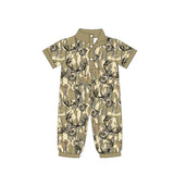 Preorder Samples SR3635 Camo Elk Bows Baby Boys Romper