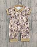 Preorder Samples SR3635 Camo Elk Bows Baby Boys Romper