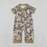 SR3635 Camo Elk Bows Baby Boys Romper