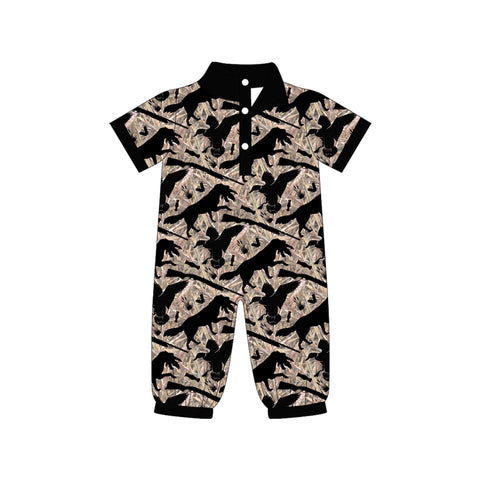 Preorder 12.22 MOQ 5 pcs SR3637 Hunting Camo Dog Baby Boys Romper
