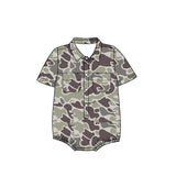 Preorder Samples SR3652 Hunting Camo Polo Baby Boys Romper
