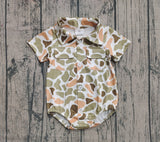 Preorder Samples SR3658 Hunting Camo Polo Baby Boys Romper