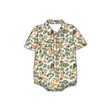 Preorder Samples SR3658 Hunting Camo Polo Baby Boys Romper