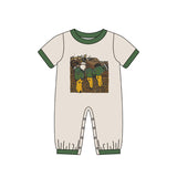 Preorder Samples SR3681 Mallard Ducks Green Baby Boys Romper
