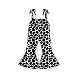 Preorder MOQ 5 pcs GLP3270 Cow Pink Black Girls Jumpsuit Set