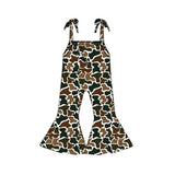 Preorder MOQ 5 pcs GLP3272 Hunting Camo Black Girls Jumpsuit Set
