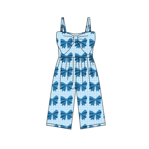 Preorder 01.11 MOQ 5 pcs SR3786 Coquette Bows Blue Girl's Jumpsuit