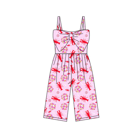 Preorder 01.11 MOQ 5 pcs SR3793 Crawfish Pink Girl's Jumpsuit