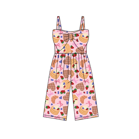 Preorder 01.11 MOQ 5 pcs SR3794 Strawberry Cake Pink Girl's Jumpsuit