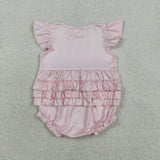 SR3825 Bows Girl Make up Pink Baby Girls Romper
