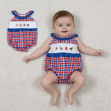 SR3835 Embroidery Farm Animals Barn Baby Girls Romper