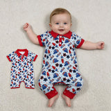 SR3874 4th of July USA Popsicle Baby Boys Romper