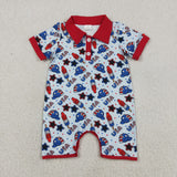 SR3874 4th of July USA Popsicle Baby Boys Romper