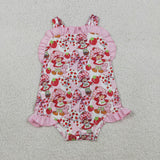 SR3885 Strawberry Girl Pink Baby Girls Romper