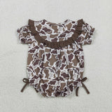 SR3888 Embroidery MAMA'S Bestie Camo Brown Baby Girls Romper