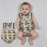 SR3907 Embroidery MAMA'S BOY Camo Baby Boys Romper