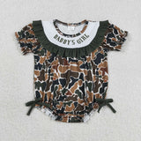 SR3916 Embroidery Daddy's Girl Camo Baby Girls Bubble Romper