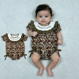 SR3919 Embroidery Daddy's Girl Camo Baby Girls Bubble Romper