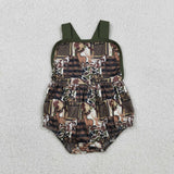 SR3927 Hunting Elk Hat Camo Baby Boys Romper