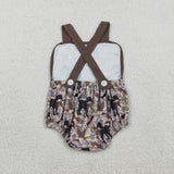 SR3928 Hunting Dog Mallard Ducks Camo Baby Boys Romper