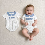 SR3980 Smocked Big Brother Baby Boys Romper