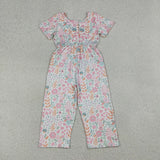SR3987 Flower Pink Girl's Jumpsuit