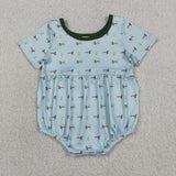 SR3999 Mallard Ducks Green Baby Boys Romper
