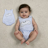 SR4013 Car Blue Stripe Baby Boys Romper