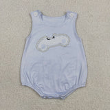SR4013 Car Blue Stripe Baby Boys Romper