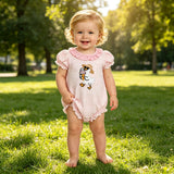 SR4101 Embroidery Goose Baby Girls Romper