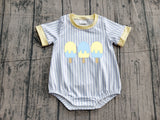 Preorder Samples SR4107 Embroidery Summer Popsicle Stripe Baby Boys Romper