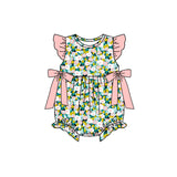 Preorder Samples SR4125 Flower Big Bows Baby Girls Romper
