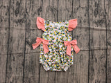 Preorder Samples SR4125 Flower Big Bows Baby Girls Romper