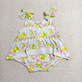 SR4135 Watermelon Lemon Baby Girls Romper Dress