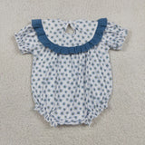 SR4141 Smocked DADDY'S GIRL Flower Baby Girls Romper