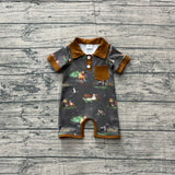 Preorder Samples SR4162 Dog Mallard Ducks Baby Boys Romper