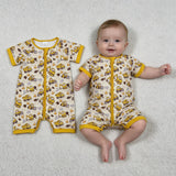 SR4183 Excavator Truck Baby Sleepers Romper