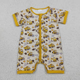 SR4183 Excavator Truck Baby Sleepers Romper