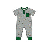Preorder MOQ 5 pcs Each Style Golf Cart Mallard Ducks Baby Boys Romper