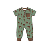Preorder MOQ 5 pcs Each Style Golf Cart Mallard Ducks Baby Boys Romper