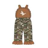 Preorder MOQ 5 Pcs Each Style Hunting Camo Elk Forest Girls Jumpsuit