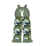 Preorder MOQ 5 Pcs Each Style Hunting Camo Elk Forest Girls Jumpsuit