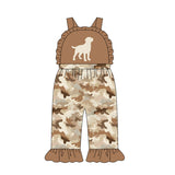 Preorder MOQ 5 Pcs Each Style Hunting Camo Elk Forest Girls Jumpsuit