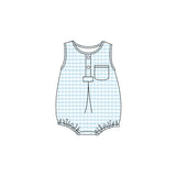 Preorder MOQ 5 pcs Each Style Stripe Buttons Baby Boys Romper