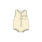 Preorder MOQ 5 pcs Each Style Stripe Buttons Baby Boys Romper